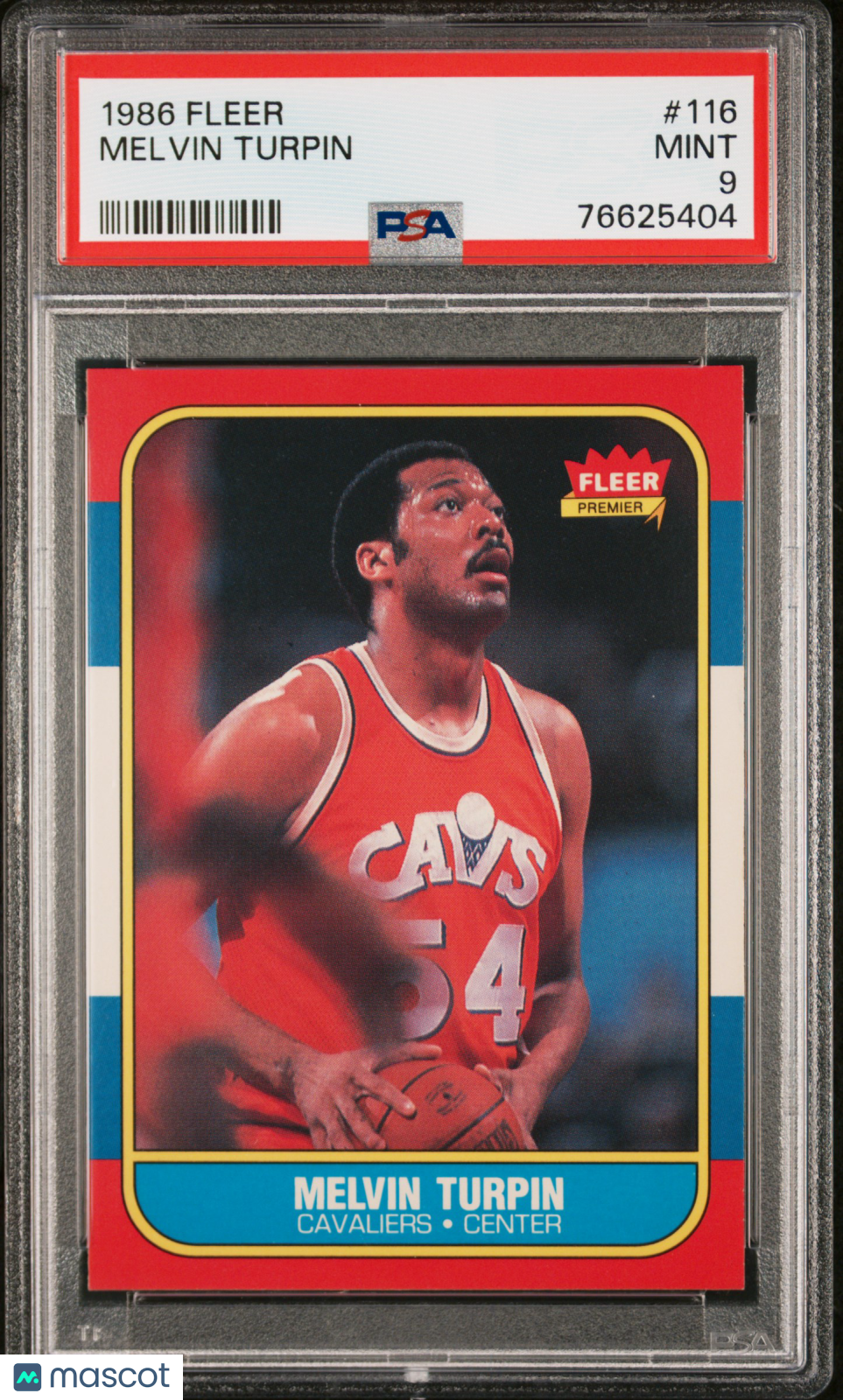 1986 Fleer Melvin Turpin #116 PSA 9