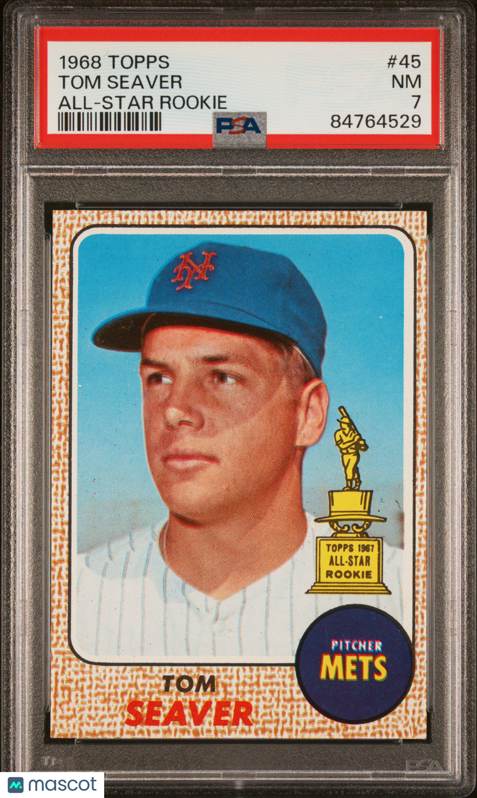 1968 Topps Tom Seaver #45 All Star Rookie PSA 7
