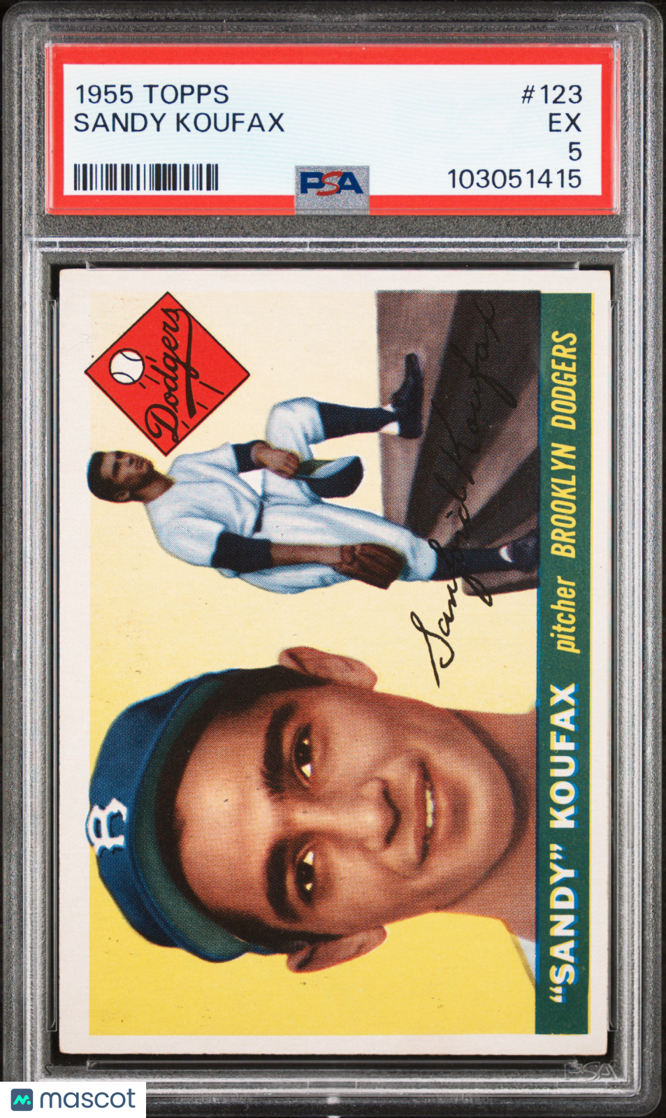 1955 Topps Sandy Koufax #123 PSA 5