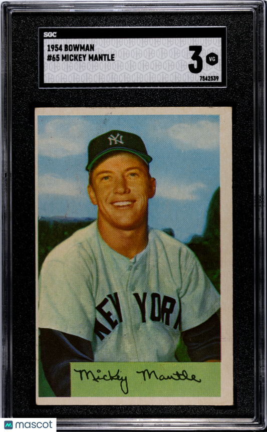 1954 Bowman Mickey Mantle #65 SGC 3