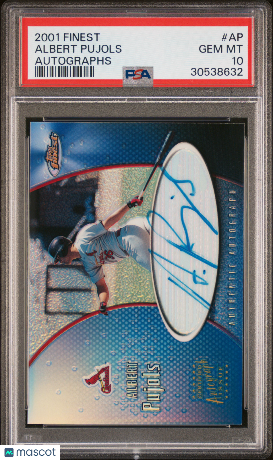 2001 Finest Autographs Albert Pujols #AP PSA 10