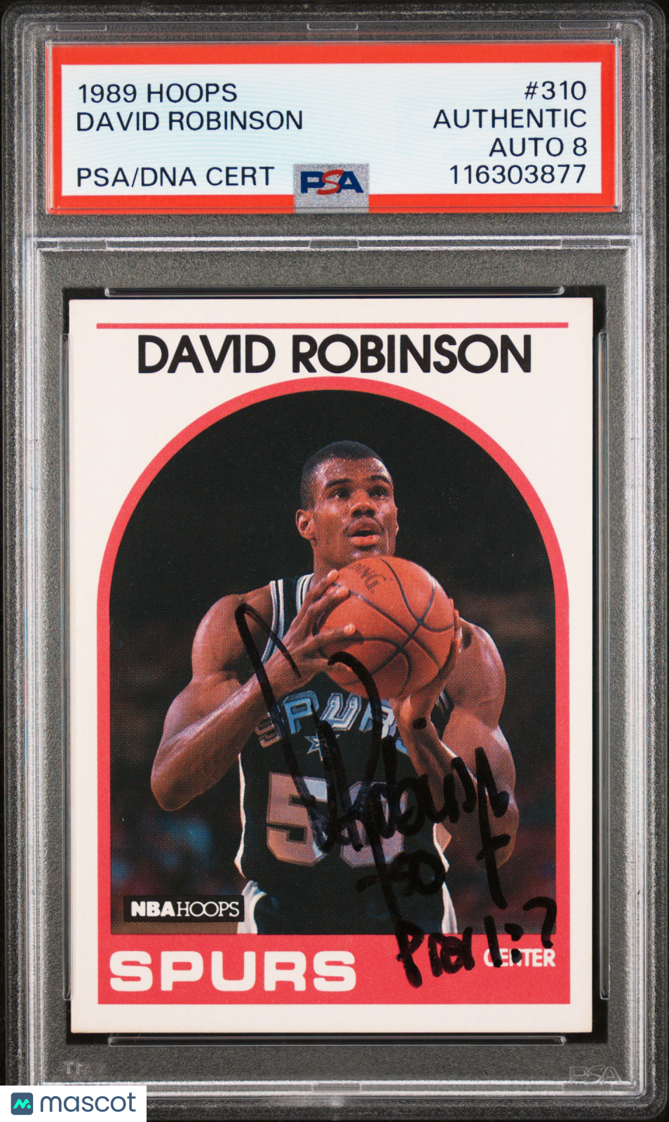 1989 Hoops David Robinson #310 PSA A Auto 8