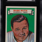 1967 Topps Who Am I? Babe Ruth #12 No Instructions On Back SGC 6