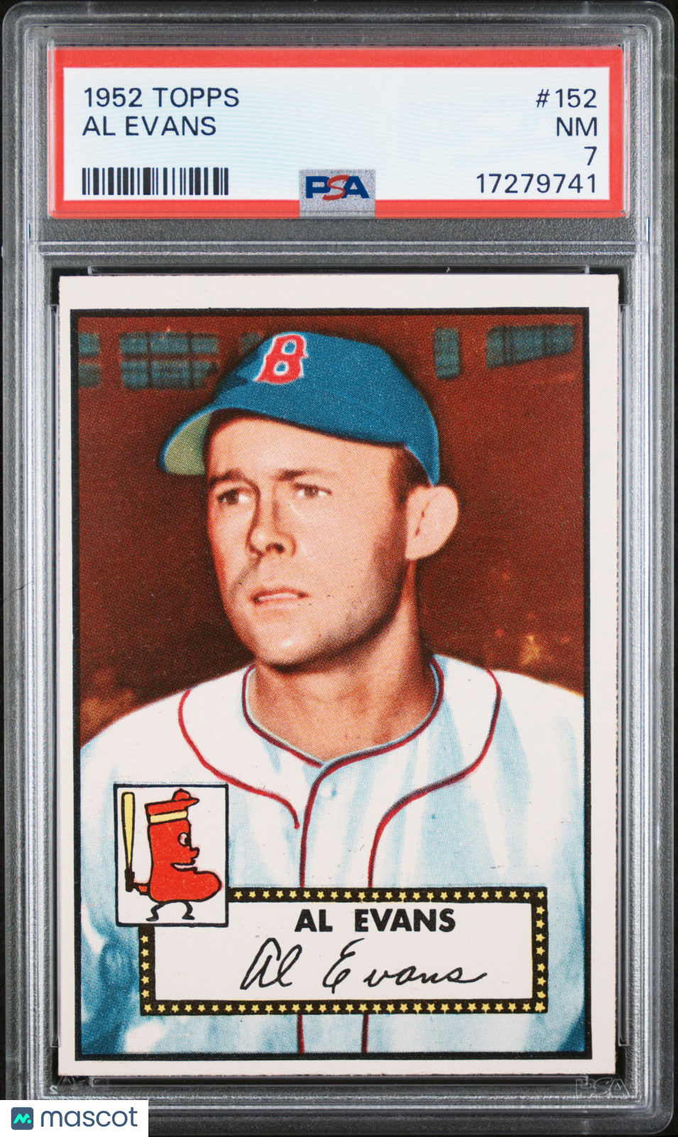 1952 Topps Al Evans #152 PSA 7