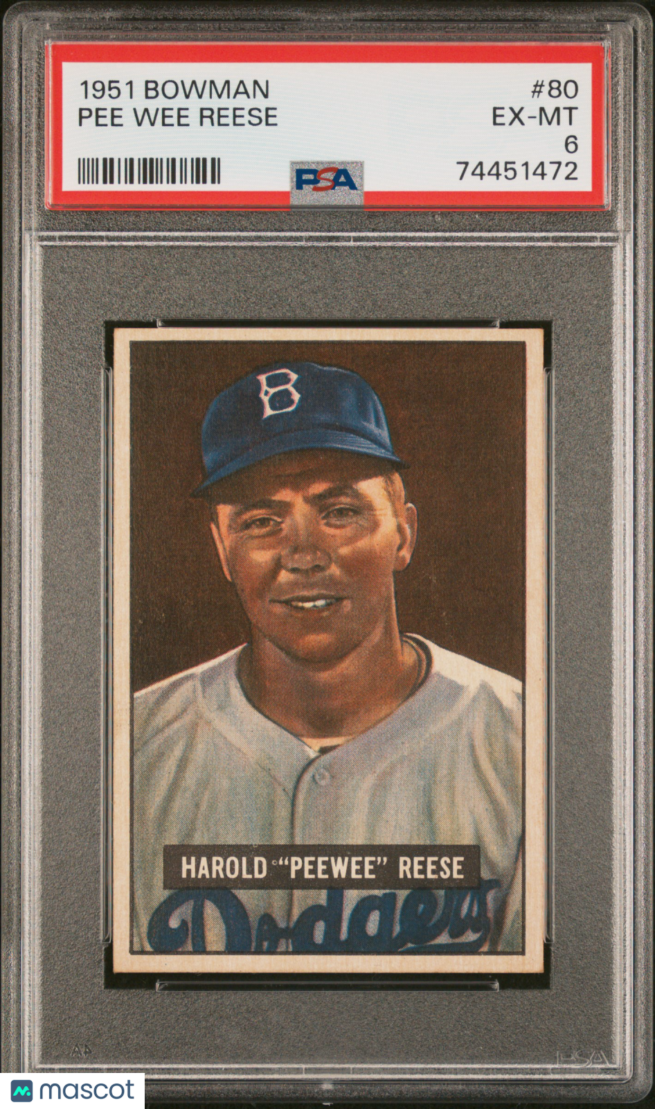 1951 Bowman Pee Wee Reese #80 PSA 6