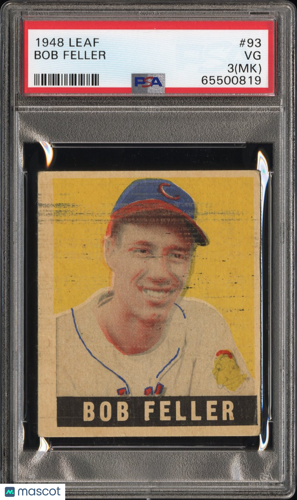 1948 Leaf Bob Feller #93 PSA 3 MK