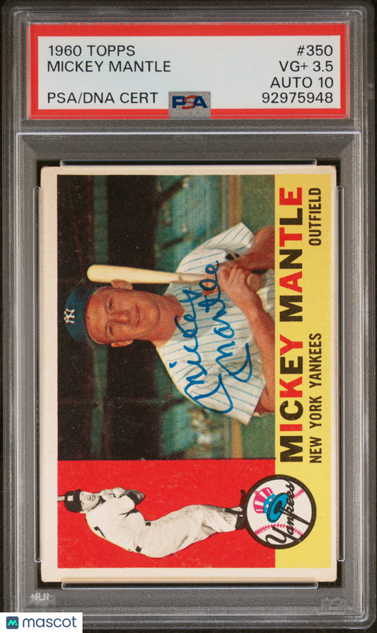 1960 Topps Mickey Mantle #350 PSA 3.5
