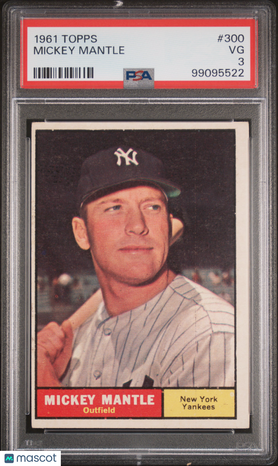 1961 Topps Mickey Mantle #300 PSA 3