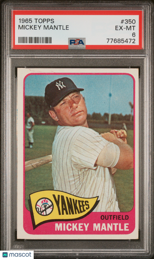 1965 Topps Mickey Mantle #350 PSA 6
