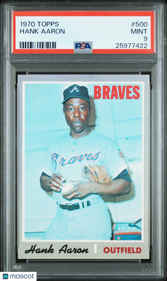 1970 Topps Hank Aaron #500 PSA 9