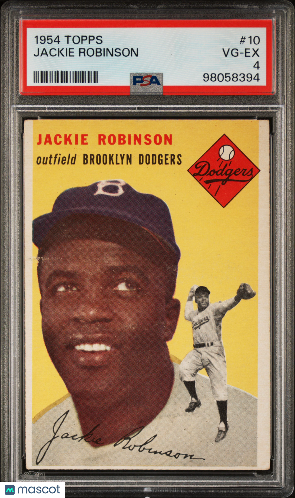 1954 Topps Jackie Robinson #10 PSA 4