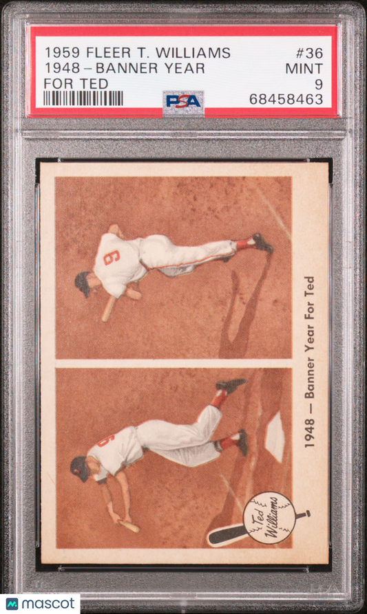 1959 Fleer Ted Williams 1948-Banner Year #36 For PSA 9
