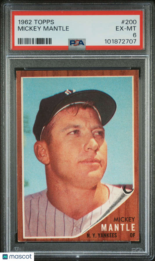 1962 Topps Mickey Mantle #200 PSA 6