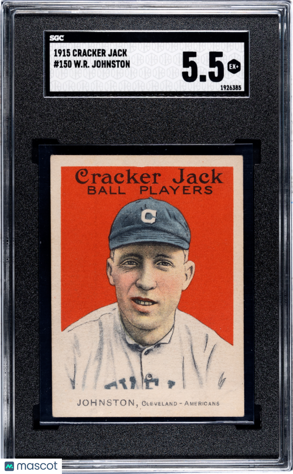 1915 Cracker Jack W. R. Johnston #150 SGC 5.5