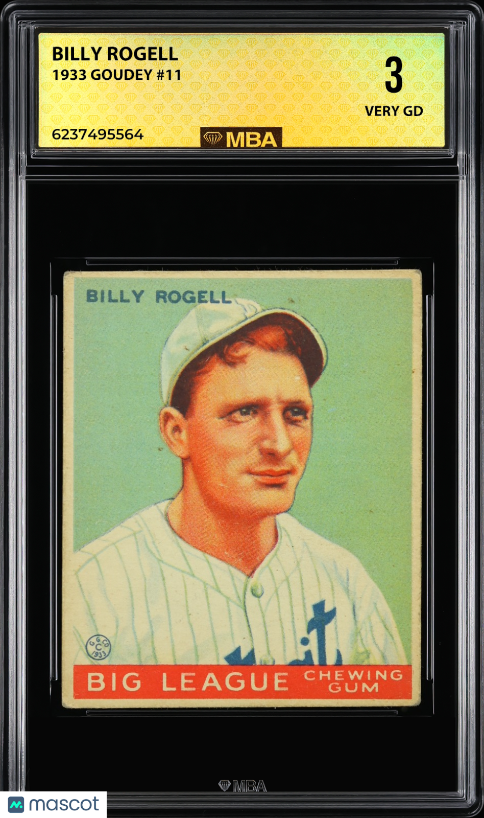 1933 Goudey Billy Rogell #11 MBA 3