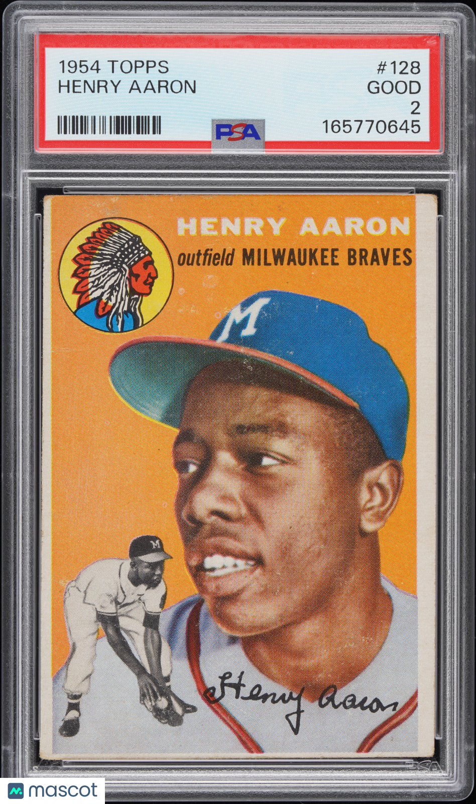 1954 Topps Henry Aaron #128 PSA 2