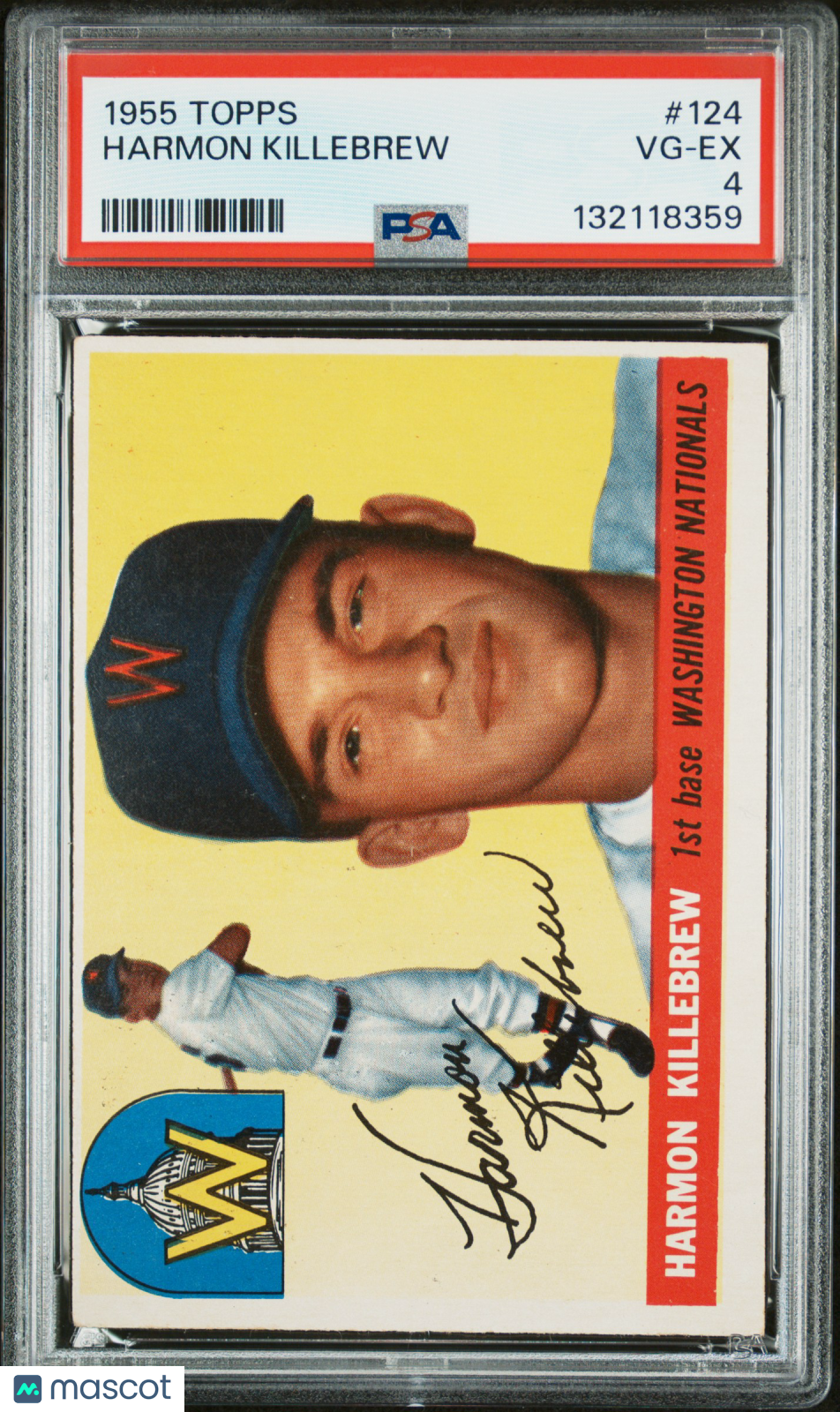 1955 Topps Harmon Killebrew #124 PSA 4