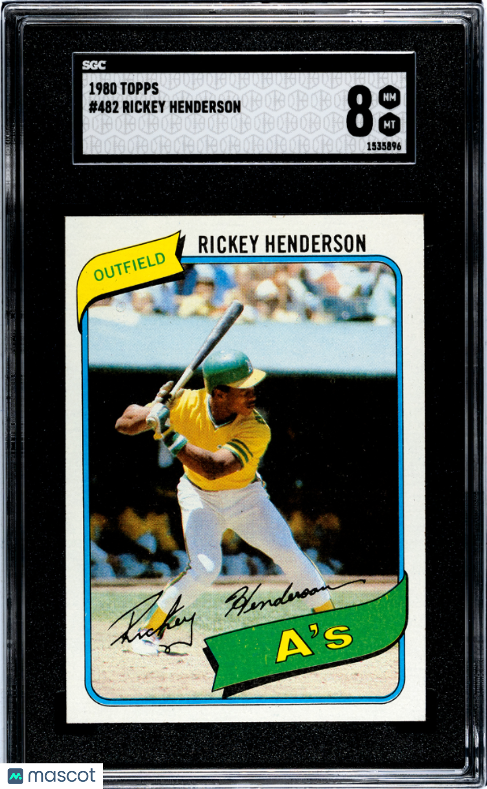 1980 Topps Rickey Henderson #482 SGC 8