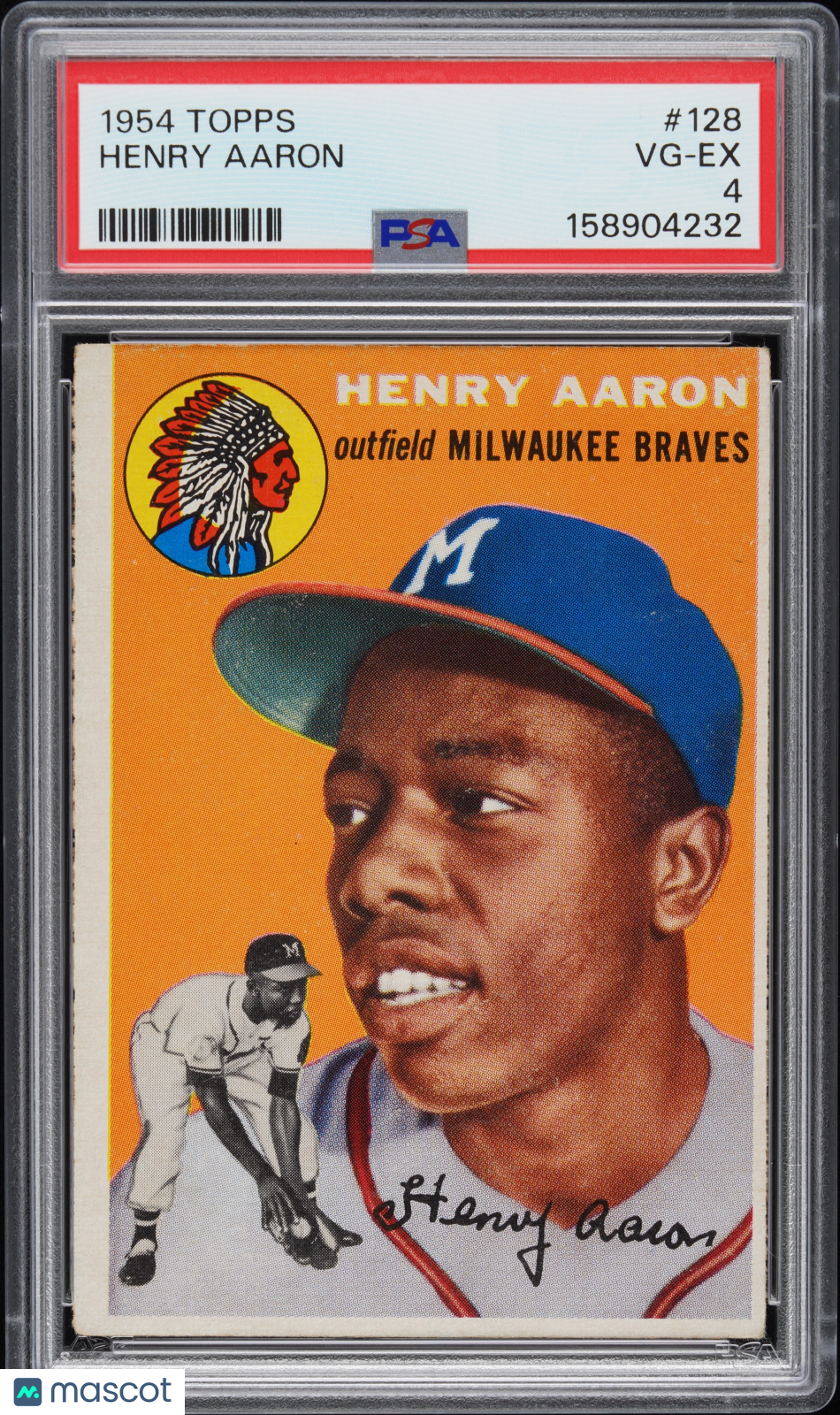 1954 Topps Henry Aaron #128 PSA 4