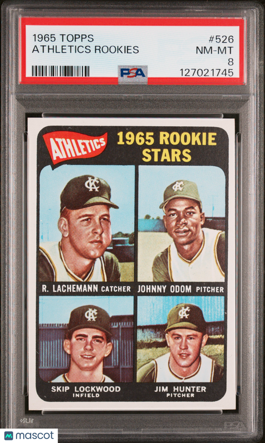 1965 Topps Athletics Rookies #526 PSA 8