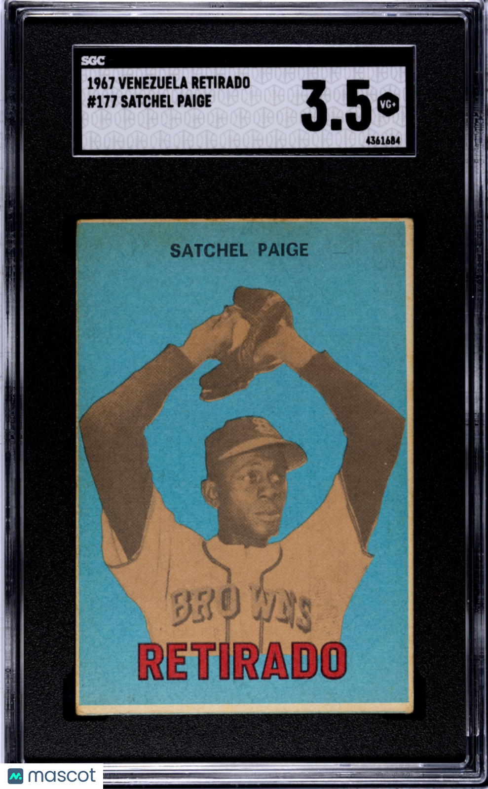 1967 Venezuela Retirado Satchel Paige #177 SGC 3.5