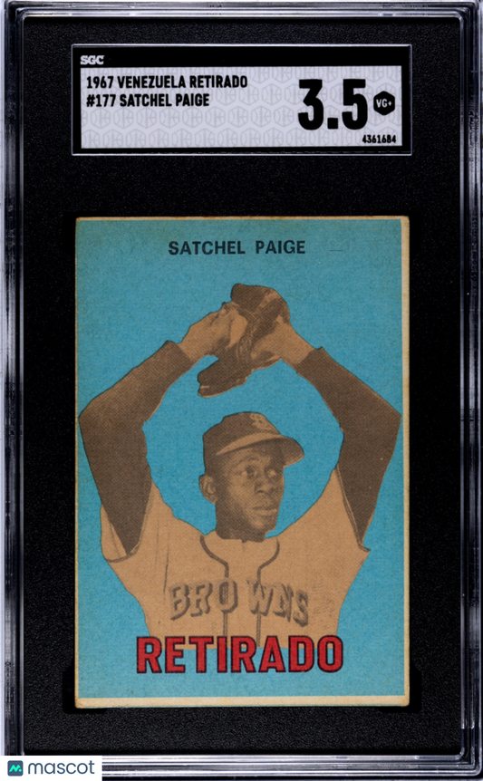 1967 Venezuela Retirado Satchel Paige #177 SGC 3.5