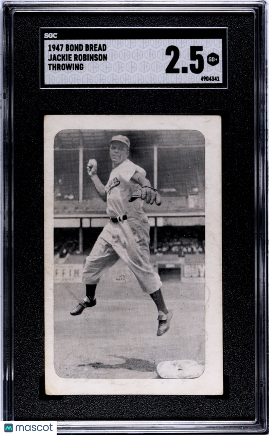 1947 Bond Bread Jackie Robinson Throwing SGC 2.5