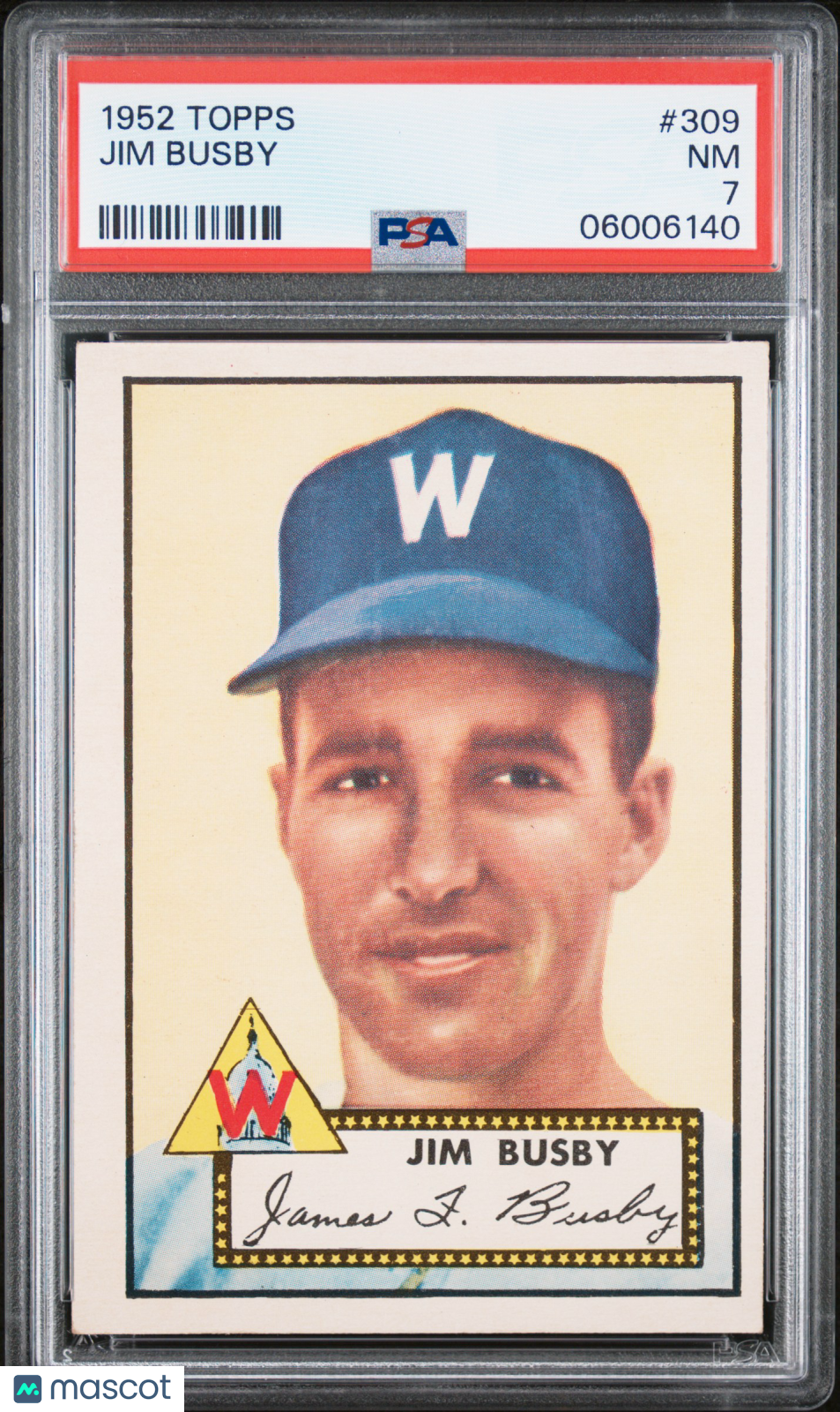 1952 Topps Jim Busby #309 PSA 7