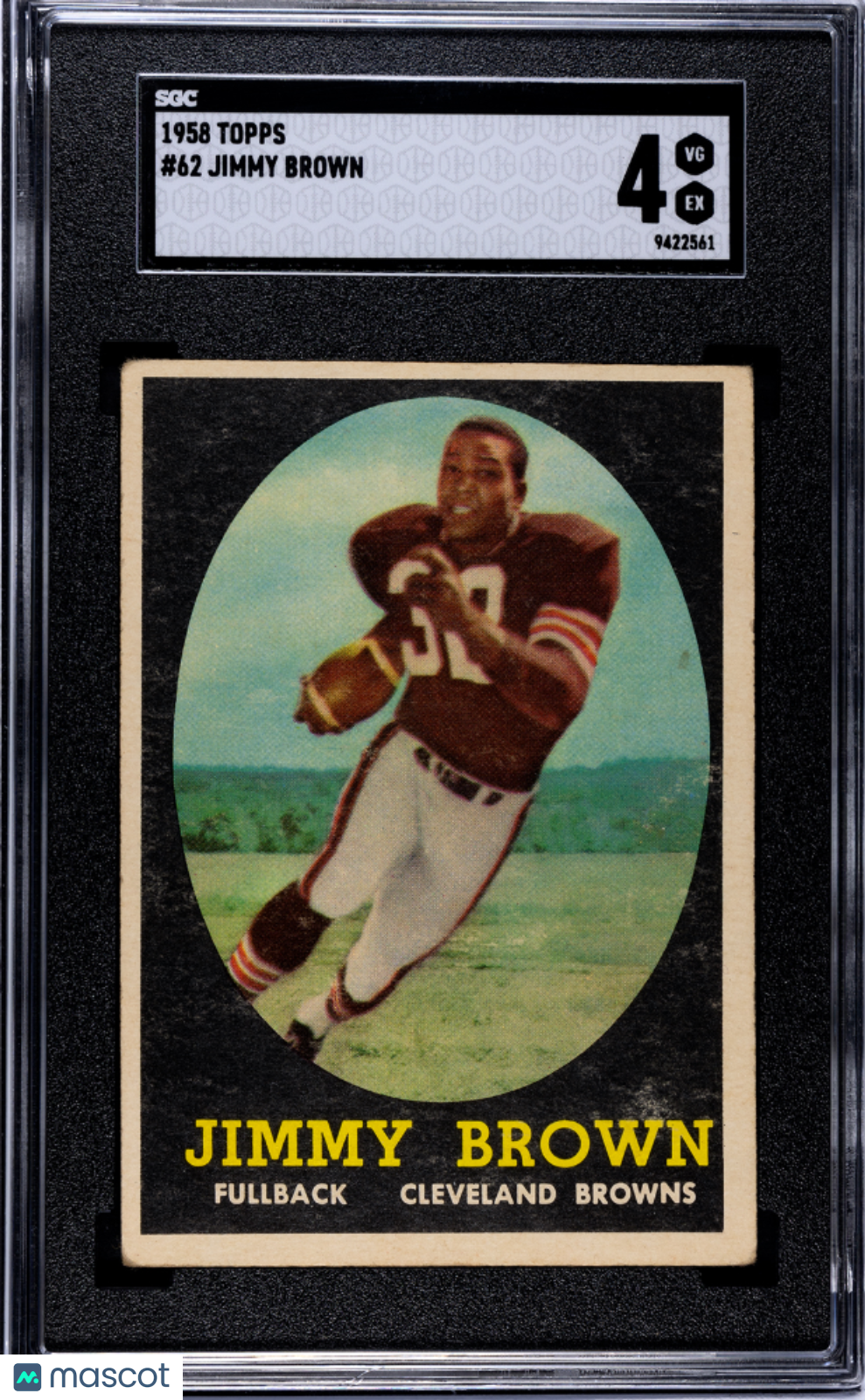 1958 Topps Jimmy Brown #62 SGC 4