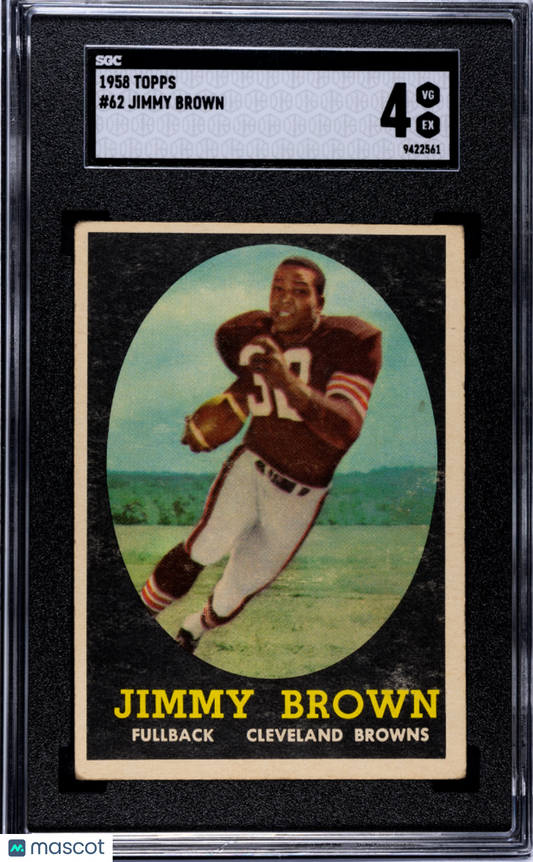 1958 Topps Jimmy Brown #62 SGC 4
