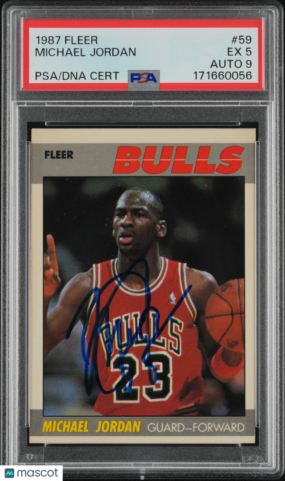 1987 Fleer Michael Jordan #59 PSA 5 Auto 9 - Early Jordan Signature