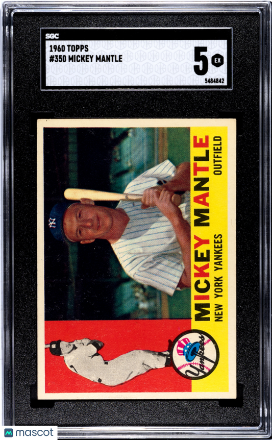 1960 Topps Mickey Mantle #350 SGC 5