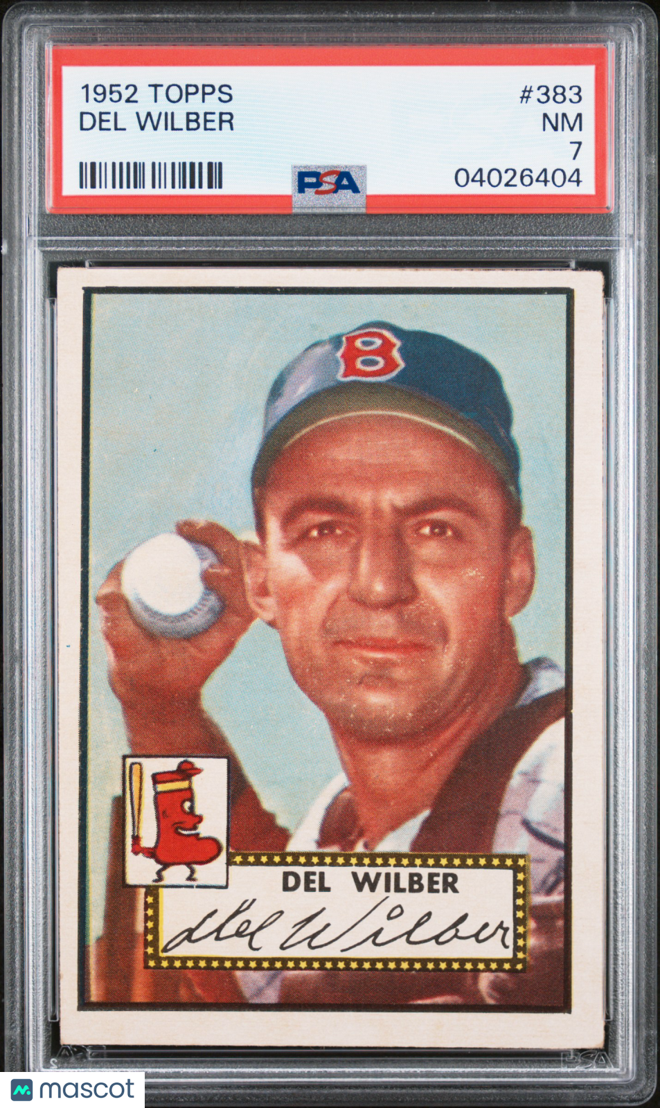 1952 Topps Del Wilber #383 PSA 7
