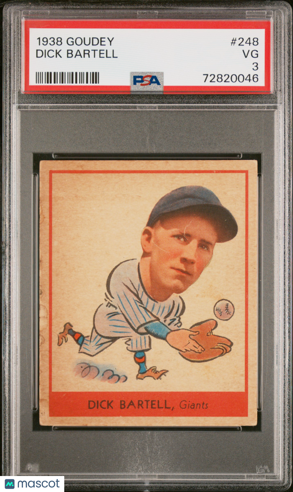 1938 Goudey Dick Bartell #248 PSA 3