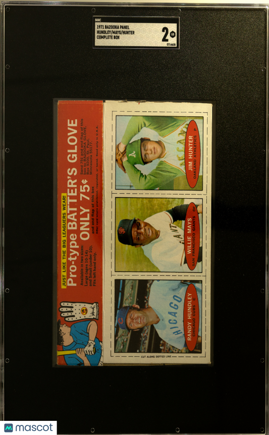 1971 Bazooka Panel Hunter Mays Hundley Complete Box SGC 2