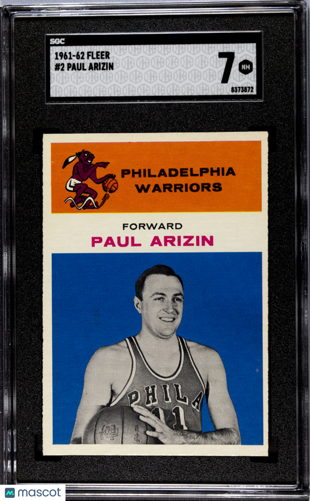 1961 Fleer Paul Arizin #2 SGC 7