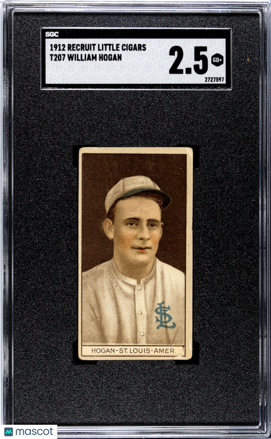 1912 Recruit Little Cigars (T207) William Hogan SGC 2.5