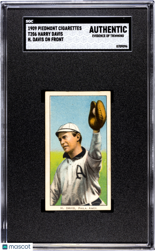 1909 Piedmont Cigarettes (T206) Harry Davis H. Davis Front SGC A