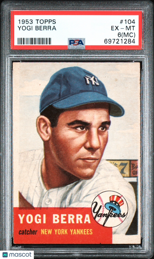 1953 Topps Yogi Berra #104 PSA 6 MC
