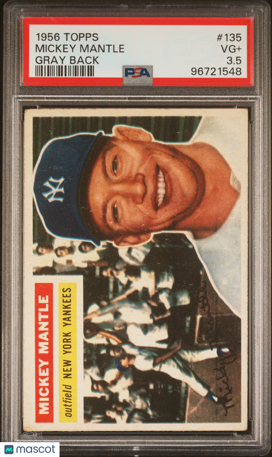 1956 Topps Mickey Mantle #135 Gray Back PSA 3.5