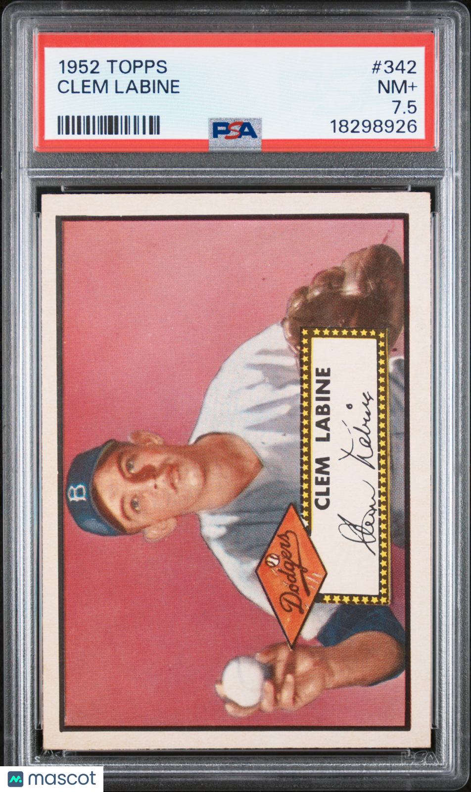 1952 Topps Clem Labine #342 PSA 7.5