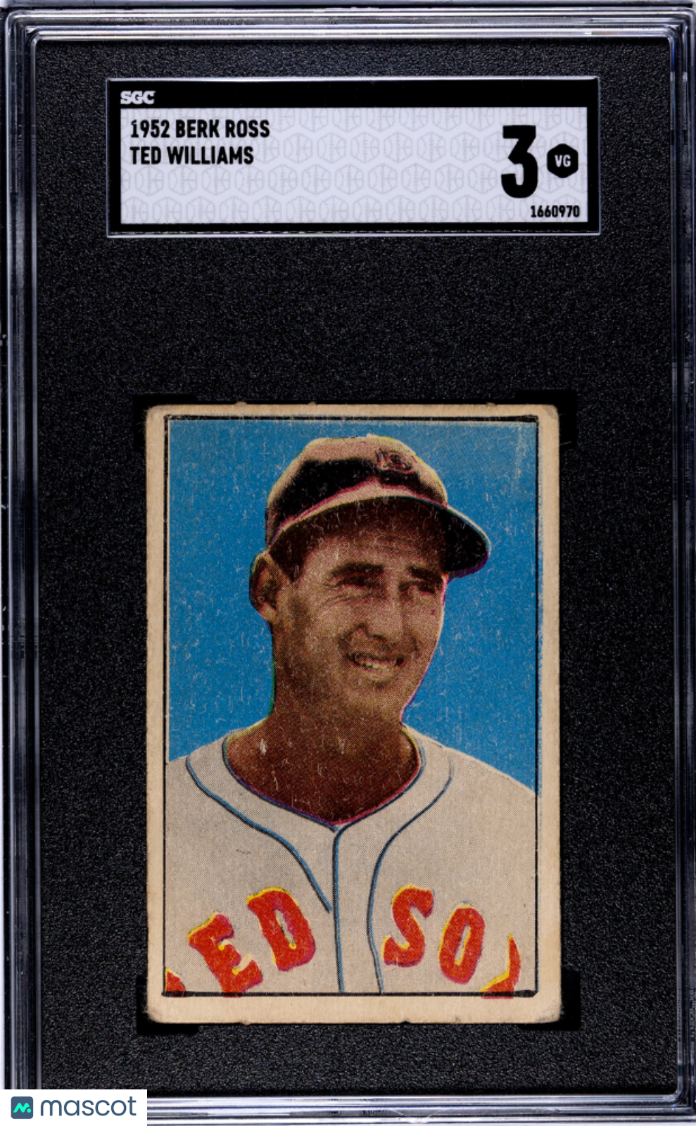 1952 Berk Ross Ted Williams SGC 3