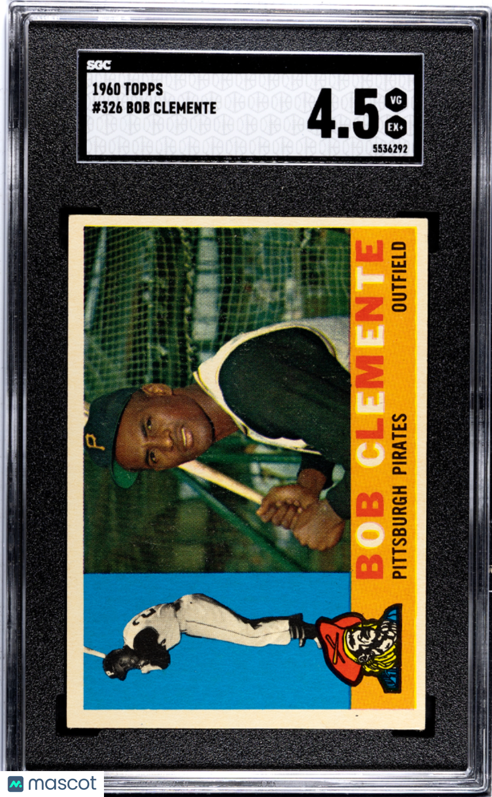 1960 Topps Bob Clemente #326 SGC 4.5