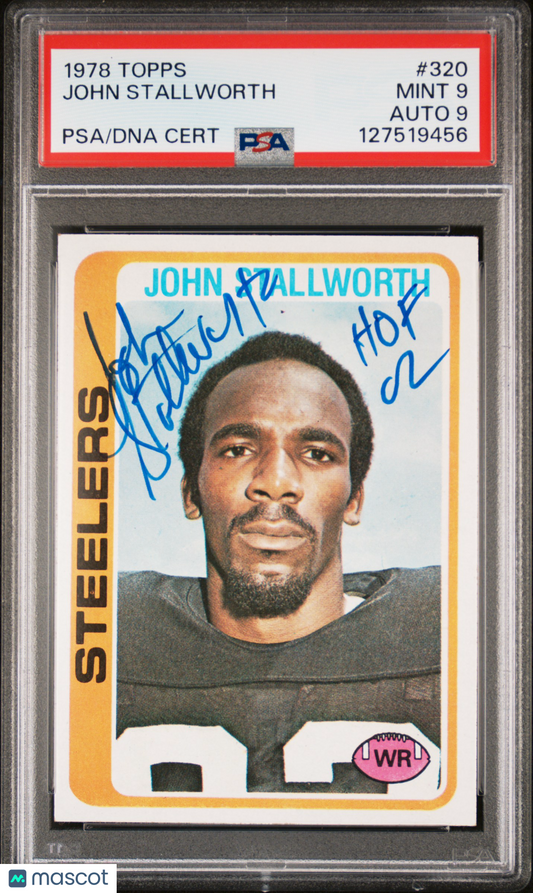 1978 Topps John Stallworth #320 PSA 9 Auto 9