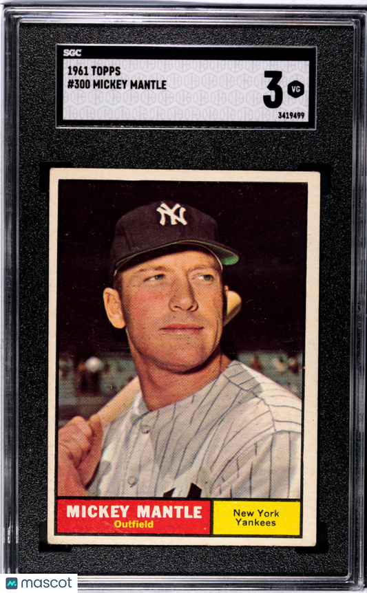 1961 Topps Mickey Mantle #300 SGC 3