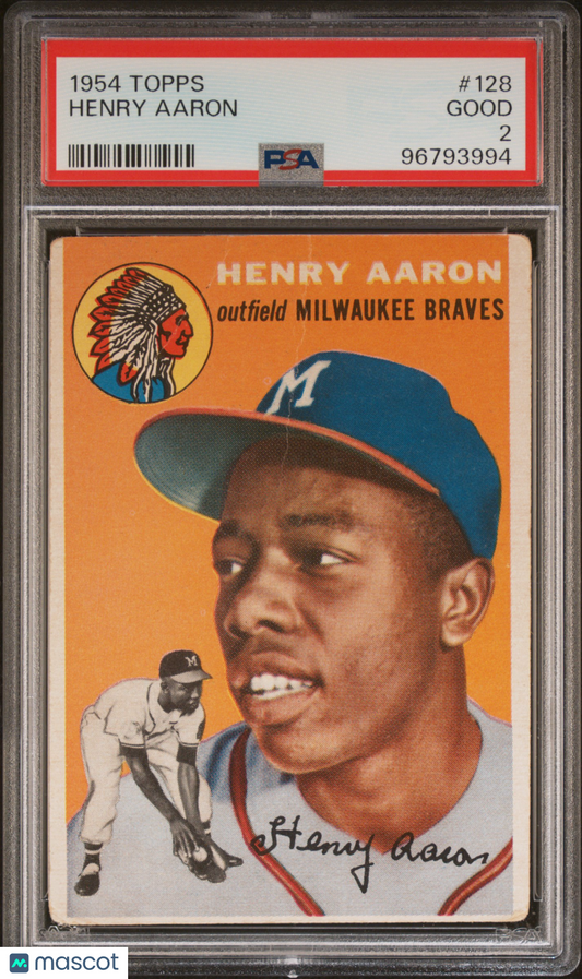 1954 Topps Henry Aaron #128 PSA 2