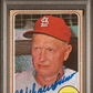 1968 Topps Red Schoendienst #294 PSA 4 Auto 9