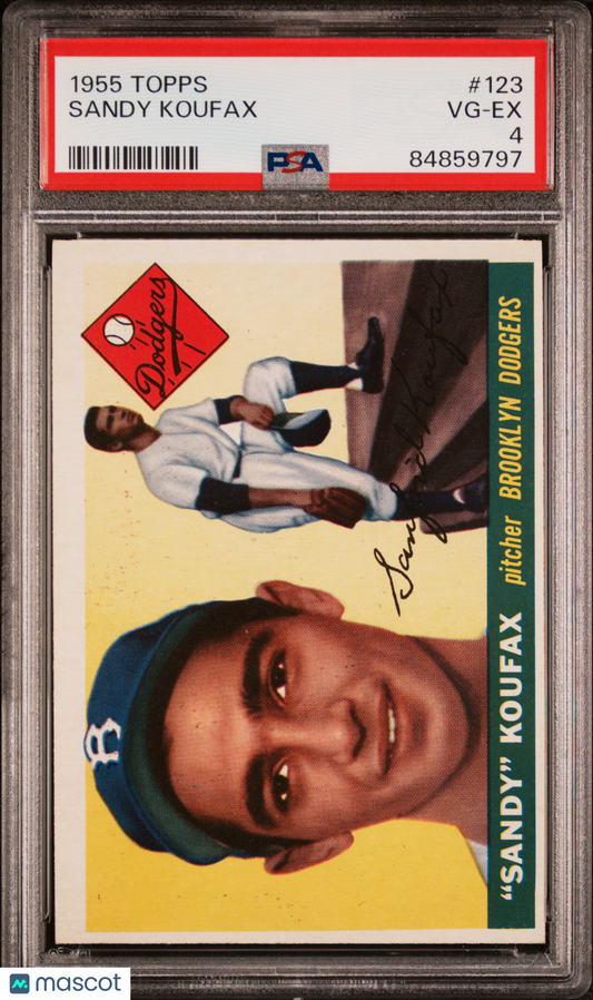 1955 Topps Sandy Koufax #123 PSA 4
