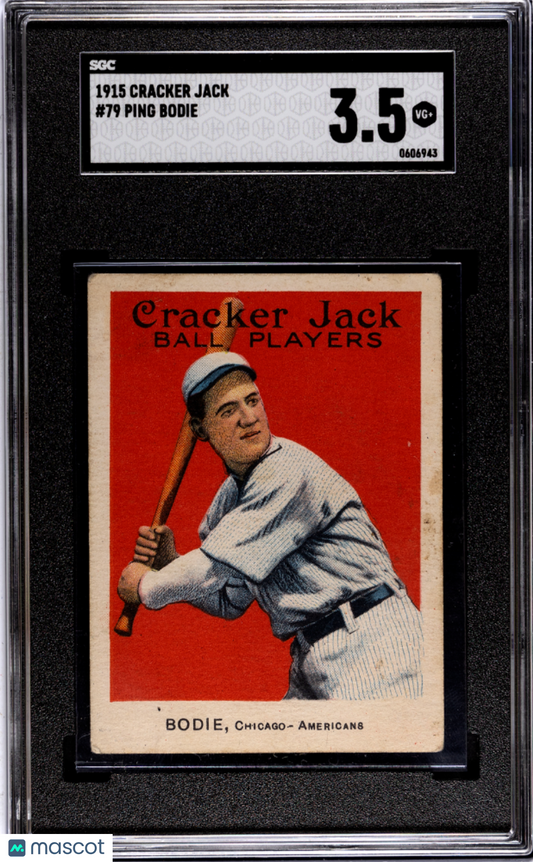 1915 Cracker Jack Ping Bodie #79 SGC 3.5
