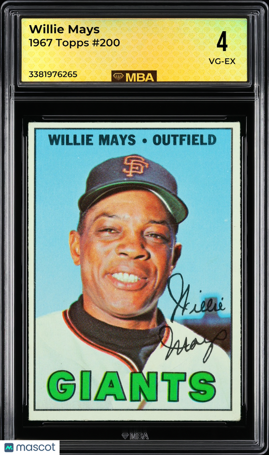 1967 Topps Willie Mays #200 MBA 4